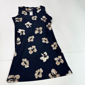 Tommy Hilfiger Dress Womens 10 Floral Sleeveless Navy Hawaiian Flowy NEW Wedding